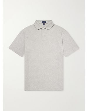 Peter Millar Excursionist Cotton-Blend Herringbone Polo Shirt - White