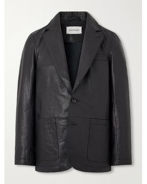 Oliver Spencer Westbury Leather Blazer - Schwarz