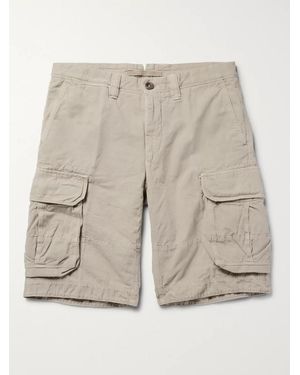 Slowear Washed Cotton And Linen-Blend Cargo Shorts - Natural