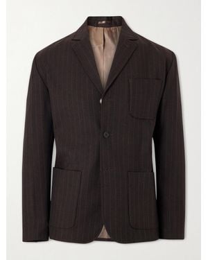 NN07 Joe 10078 Pinstriped Wool-Twill Suit Jacket - Black