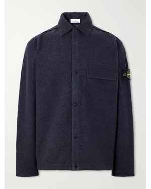 Stone Island Micro Bouclé Overshirt - Blue