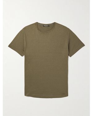 Loro Piana Slim-Fit Silk And Cotton-Blend Jersey T-Shirt - Green