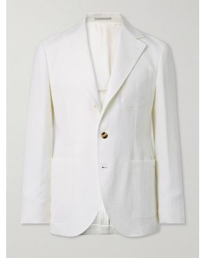Brunello Cucinelli Linen Blazer - White