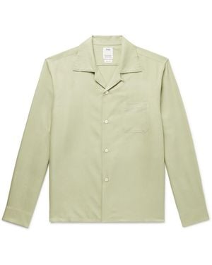 Visvim Keesey Convertible-Collar Silk-Shantung Shirt - Green