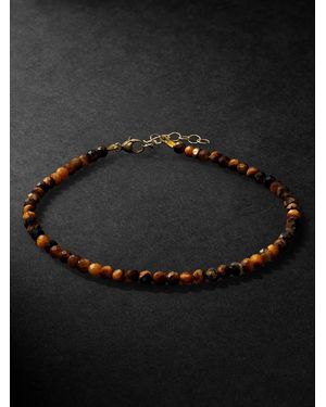 JIA JIA Men's Arizona 14-karat Gold Tiger's Eye Bracelet - Men - Gold Gold One Size - Black