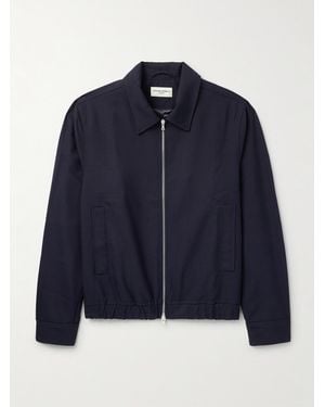 Officine Generale Marlino Virgin Wool Blouson Jacket - Blue