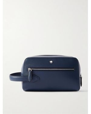 Montblanc Textured-Leather Wash Bag - Blue
