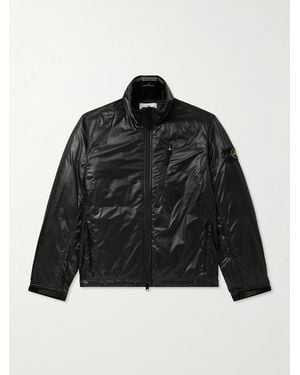 Stone Island Logo-Appliquéd Padded Ripstop Jacket - Black