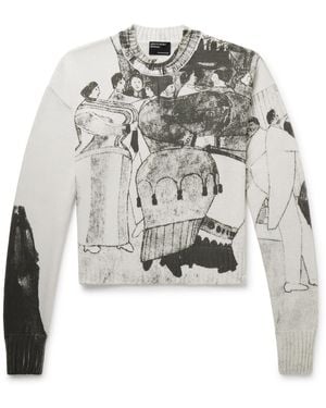 Enfants Riches Deprimes The Ballroom Dance Printed Cotton-Blend Sweater - White
