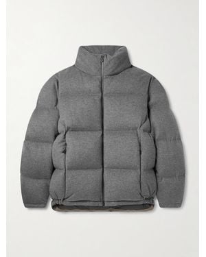 Sease Tribeca Quilted Wish Virgin Wool And Cashmere-Blend Down Jacket - Grey