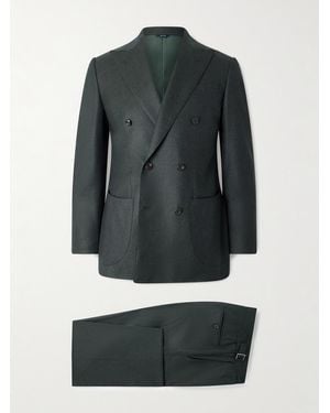 Thom Sweeney Double-Breasted Wool Suit - Green