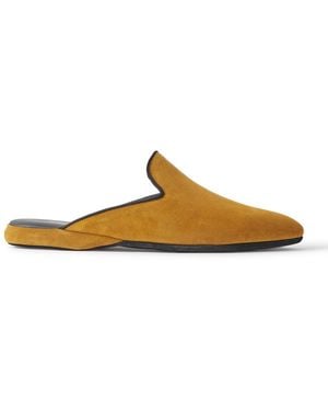 Rubinacci Comfort Suede Slippers - Brown