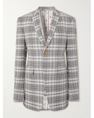 Thom Browne Checked Wool Blazer - Grey