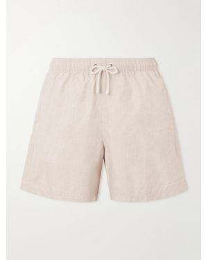 Canali Straight-leg Mid-length Swim Shorts - Natural