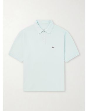 Visvim Mondo Logo-embroidered Cotton-piqué Polo Shirt - Blue