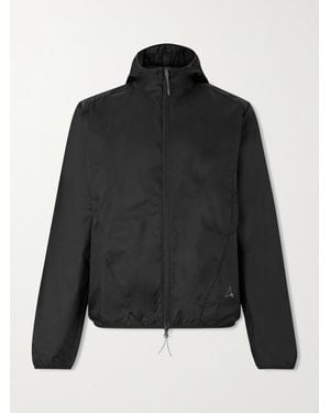 ROA Hue Logo-Embroidered Micro Nylon-Ripstop Hooded Jacket - Black
