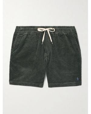 Polo Ralph Lauren Straight-Leg Cotton-Corduroy Drawstring Shorts - Green