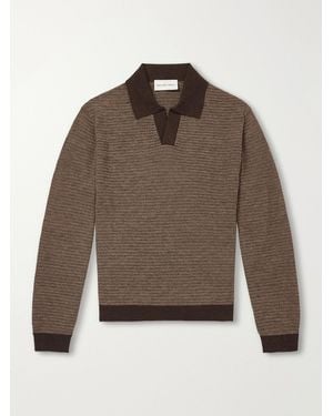 Frescobol Carioca Orlando Merino Wool Polo Shirt - Brown