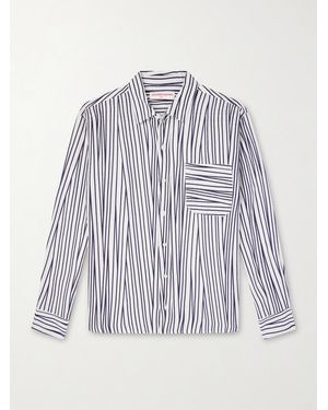 Orlebar Brown Grasmoor Striped Linen Shirt - Blue