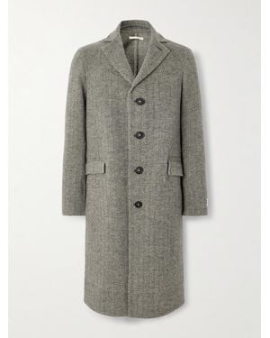 Massimo Alba Austin Herringbone Virgin Wool Coat - Grey