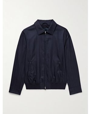 Thom Sweeney Wool Bomber Jacket - Blue