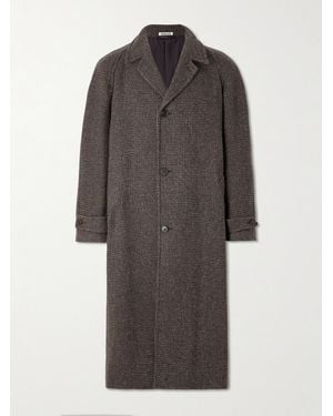 AURALEE Wool, Alpaca And Silk-Blend Tweed Coat - Grey