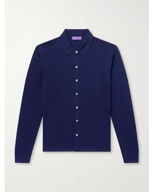 Ralph Lauren Merino Wool Cradigan - Blau