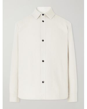 MR P. Herringbone Cashmere Overshirt - Natural