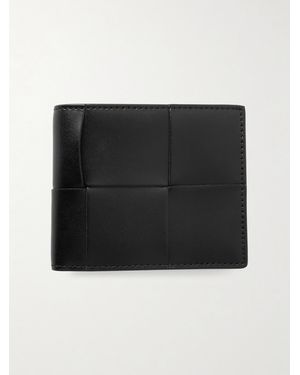 Bottega Veneta Intrecciato Leather Billfold Wallet - Black