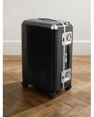 Fpm Milano Bank Spinner 68cm Leather-trimmed Polycarbonate Suitcase - Black