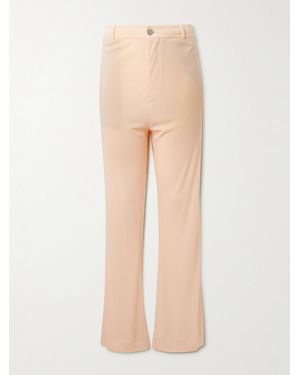 Acne Studios Phillus Flared Crepe Trousers - Natural