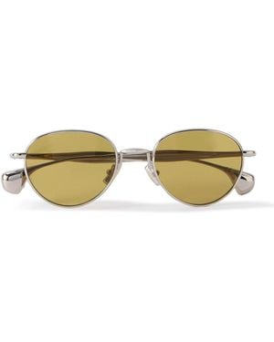 Bottega Veneta Round-Frame-Tone Sunglasses - Metallic