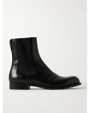 The Row Novus Leather Chelsea Boots - Black