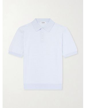 De Petrillo Cotton-Jacquard Polo Shirt - White