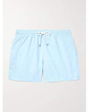 Ralph Lauren Straight-Leg Mid-Length Logo-Embroidered Swim Shorts - Blue