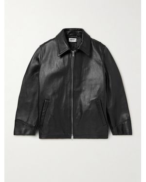 Agolde Chadwick Full-Grain Leather Jacket - Black