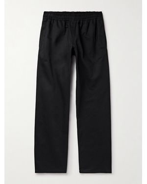 Marni Straight-Leg Cotton-Gabardine Trousers - Black