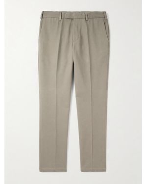 Thom Sweeney Straight-leg Cotton-twill Trousers - Natural