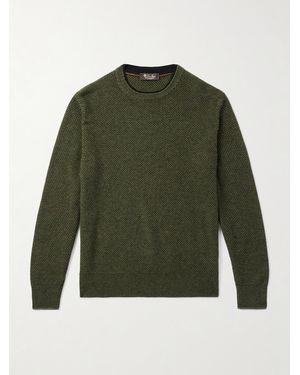 Loro Piana Varallo Honeycomb-Knit Baby Cashmere Jumper - Green