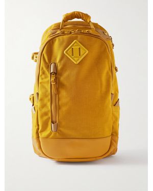 Visvim 20L Leather-Trimmed Cordura Backpack - Yellow