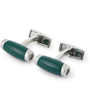 Montblanc Starwalker Silver And Resin Cufflinks - Green