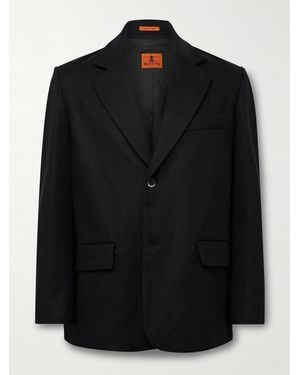 Barena Wool-Blend Felt Blazer - Black