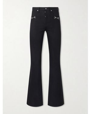 Gucci Flared Horsebit-Embellished Jeans - Blau