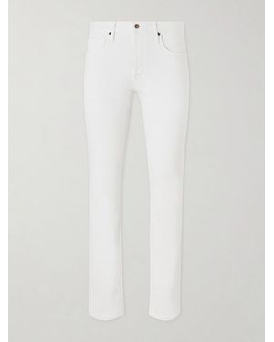 Tom Ford Slim-fit Straight-leg Cotton-blend Corduroy Trousers - White