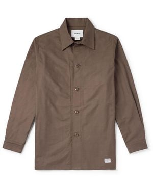 WTAPS Cbw Logo-appliquéd Cotton-twill Shirt - Brown