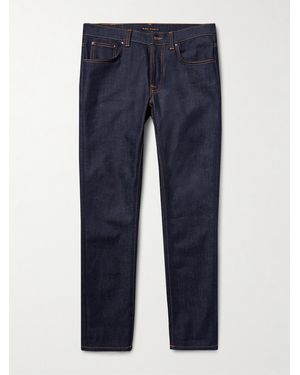 Nudie Jeans Lean Dean Slim-fit Dry Organic Denim Jeans - Blue