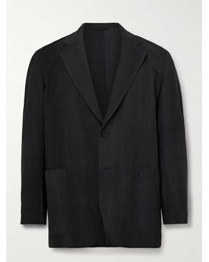 Kaptain Sunshine Unstructured Wool-Twill Suit Jacket - Black