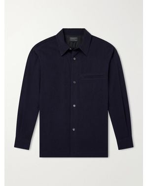 Margaret Howell Brushed Wool-Twill Shirt - Blue