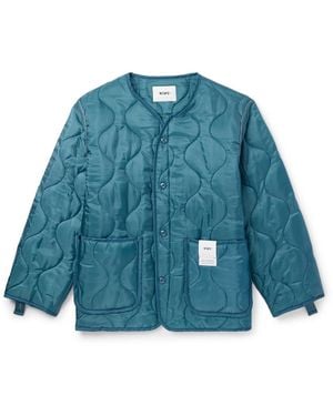 WTAPS Wlj Logo-Appliquéd Quilted Nylon-Ripstop Jacket - Blue
