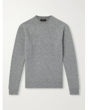 Slowear Zanone Slim-Fit Ribbed Wool Sweater - Grau
